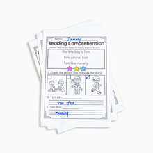 儿童英语分级阅读理解趣味入门作业纸看图讲故事朗读练习启蒙教育 abc全套75张（不含笔） 1