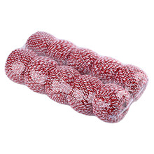 溪栖园艺 棉线绳粽子绳包粽子线扎粽子棉线捆粽子绑螃蟹香肠绳子捆绑棉绳粽线绳吊牌绳麻绳捆大闸蟹绳子 红白色（10个）