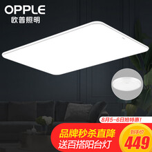 超市	欧普照明（OPPLE）客厅灯LED吸顶灯北欧现代简约客厅卧室书房餐厅超薄灯饰灯具 冰玉