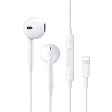 苹果耳机有线半入耳式lightning扁头适用iPhone12/11Pro Max/xr/xs慧多多 lightning扁头接口耳机【即插即用】 线控带麦耳塞闪电接孔7/8Plus