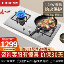 方太(FOTILE)燃气灶煤气炉天然气嵌入式双眼4.2KW灶具 【不锈钢款TH33G】稳焰劲火  液化气
