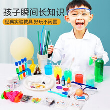 儿童科学实验套装小学生男孩生日礼物10-11岁益智小实验玩具女孩手工制作科技发明儿童礼物 168科学实验套装+儿童实验积木桌+83滑道积木