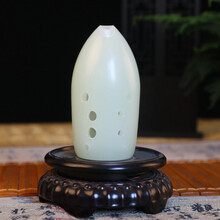 楚吟 有机玉埙笔筒埙十孔双腔乐器初学者入门学生成人男女树脂勋 白玉色树脂埙F+书+锦盒