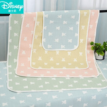 迪士尼（Disney）隔床单儿童婴儿尿布垫防水床单 可洗宝宝纱布透气 粉色 35*45cm