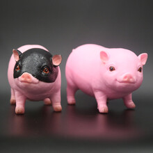 赟娅 软胶小猪发声仿真叫声动物农场解压发泄玩具过家家动物模型摆件耐摔1-3岁儿童玩具六一儿童节礼物 粉红小猪 会发声
