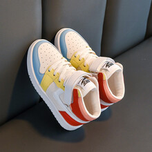 萌妮酷 童鞋儿童运动鞋2021秋冬新款童鞋男童韩版休闲板鞋女童跑步鞋 红色棉鞋 26码内长16.5cm