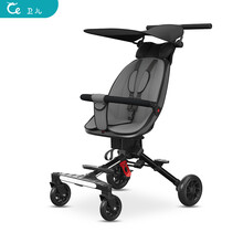 卫儿WY5016遛娃神器1-3岁儿童小推车轻便折叠溜娃神车 淡雅灰