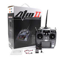 R12DS接收机乐迪AT10二代2.4G 航模遥控器 AT10II多轴固定翼模型定制款 灰色遥控标配+控电 左手油门(美国手)