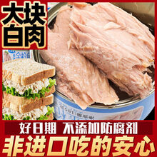 水浸金枪鱼罐头油浸即食吞拿鱼寿司沙拉健身材料轻食速即食185克 辣味185g*2罐