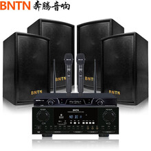 奔腾（BNTN）专业婚庆会议室音响家庭影院KTV组合U段无线话筒蓝牙功放8200配纽约豪庭壁挂全频音箱一拖四套装
