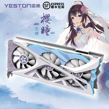 盈通（yeston）AMD 6700XT /6800樱瞳花嫁纪念版 16G D6台式机游戏独立显卡 RX6800 16G D6 樱瞳花嫁纪念版 单显卡