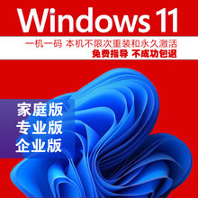 微软win11系统/windows10/win10/7家庭版专业版企业版系统正版激活码u盘安装光盘 win11专业版【U盘 发京东】 含税可开发票
