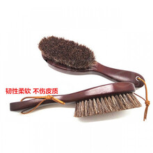 马毛刷鬃毛长柄软毛鞋刷大衣刷清洁真皮护理鞋油保养油擦皮鞋皮衣 手柄马毛刷【1把】