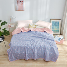 lovo乐蜗罗莱家纺 全棉夏凉被空调被纯棉被子可水洗夏天薄被芯 罗莱生活旗下品牌 时尚皇冠全棉夏被 200*230cm