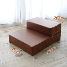 宠物狗狗楼梯爬梯海绵台阶上床爬梯子小型犬泰迪比熊垫子狗爬高猫犬 PU两层