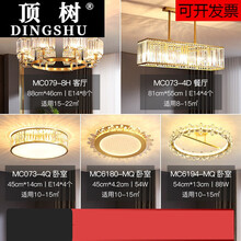 顶树轻奢品牌后现代轻奢水晶吊灯客厅灯简约大气全铜餐厅卧室灯饰北欧风格灯具 【星光】-8头 C2套餐【三室两厅】比单买便宜10