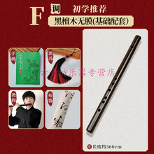 小叶紫檀实木短笛子随身小乐器定制收藏镇宅专业演奏无膜古风迷你 黑檀木无膜短笛F调+配件