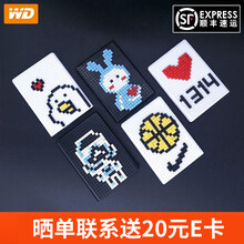 西部数据（WD）My Passport 随行版 加密移动硬盘1t 2t 个性积木DIY创意移动硬盘 蓝色-白色积木壳 2TB