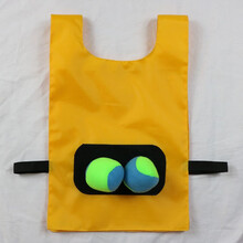 贝琪雅儿童粘球衣服背心幼儿园躲避球投掷粘靶体智能亲子大人游戏互动 儿童款黄色粘球衣+2球