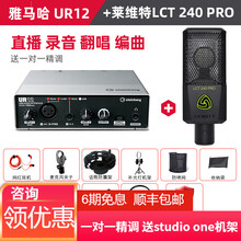 LEWITT莱维特LCT 240PRO直播大振膜电容麦克风电脑手机通用录音棚设备主播声卡套装专业录音 莱维特LCT240PRO配雅马哈UR12声卡套装