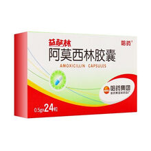 哈药 益萨林 阿莫西林胶囊 0.5g*24粒/盒 上下呼吸道感染 泌尿生殖道感染 皮肤软组织感染 2盒装