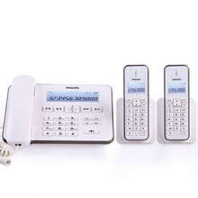 飞利浦（PHILIPS）固定无绳电话机 办公室子母机一拖一二家用无线座机 DCTG192白色 一拖二