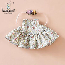 TeddyTales莉娜熊公仔服【熊崽衣服】红碎花裙中号