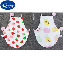 迪士尼适合0-3岁小宝宝防着凉婴儿肚兜纯棉夏季薄款新生儿儿童春秋护肚围0-2-3岁四季通用 小草莓+小水果 双层薄款：S码(0-4月)