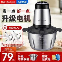 金正（NINTAUS）绞肉机 家用电动多功能大容量打肉绞馅机 带把手菜馅碎肉机 婴儿母婴辅食机不锈钢 不锈钢升级款【双刀】