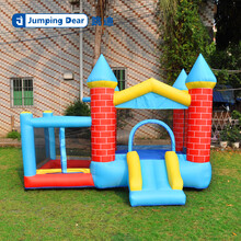 充气鳄鱼岛城堡家用 小型儿童跳跳床恐龙淘气堡滑滑梯室内外玩具 【20199】砖墙充气城堡现货