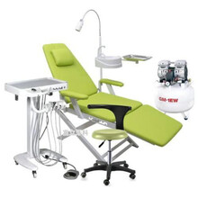 牙科轻便椅简易牙椅简便式牙科椅牙科便携式椅子折叠椅带灯带痰盂 绿带工作台气泵座椅