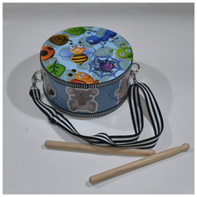 曲漾 儿童鼓 幼儿园儿童打鼓手敲鼓拍鼓手鼓 婴儿器玩具小鼓 20厘米动物园款军鼓