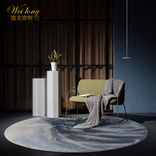 微龙 土耳其进口圆形地毯客厅沙发毯茶几垫飘窗钢琴垫房间床尾毯卧室床边毯 WP5401 1米直径