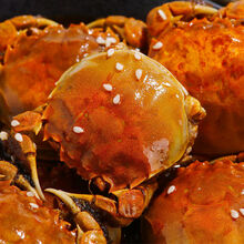 香辣蟹 罐装熟食小螃蟹 即食全母蟹一元蟹大闸蟹钳切蟹麻辣海鲜零食 310克全公2罐(香辣)