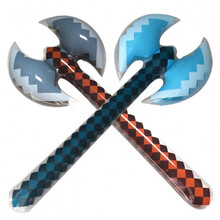 三叉戟魔鬼叉子万圣节舞台圣诞节活动道具大人表演充气模型 全充双头斧 颜色随机 单个 充气后约90cm