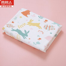 南极人品牌婴儿隔尿垫防水可洗纯棉尿垫大号防水透气宝宝大号儿童床单床垫 兔子 50x70cm