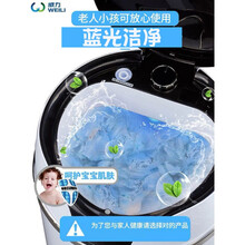 威力迷你宿舍带甩干脱水洗袜子洗内衣内裤专用小型洗衣机洗脱一体 黑白色