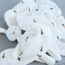 新生婴儿被子纯棉纱布包巾初生宝宝抱被包被包单产房包裹夏季薄款 2层纱布(可做盖被、包裹巾等)-小萝卜 110x105cm