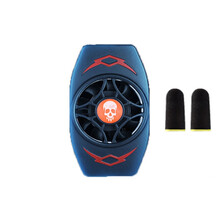 手机散热器无线风冷物理降温神器充电吃鸡不求人王者荣耀 风冷散热【插电版】黑色+手游指套