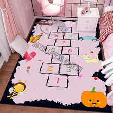 儿童房地毯家用客厅早教学习游戏爬爬垫婴儿爬行幼儿园地垫 南瓜跳房子 40*60cm(体验装非常小)