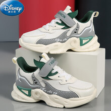 迪士尼鞋夏季新款单网男童运动鞋儿童透气网面休闲鞋小学生软底鞋 621米绿色 36码鞋内长23.3cm