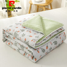 皮尔卡丹高端家纺 小清新花边空调被芯夏凉被儿童宿舍夏季薄款棉被子单双人学生夏被 恋爱味道 110x150cm【儿童空调被-午休被两用】