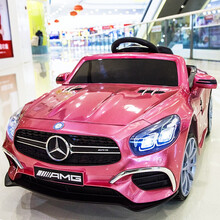 生日礼物奔驰儿童电动车四轮汽车带遥控可坐宝宝摇摆童车小孩玩具车可坐人抖音网红同款 奔驰SL65(烤漆粉)全功能-四驱 -大锂电瓶-软