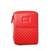 西部数据（WD） 2.5英寸移动硬盘保护包  便携式多功能硬盘收纳包  抗震/防摔/防滑保护套 WD硬盘包-红色 保护包