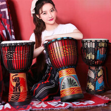 初学者羊皮民谣手鼓非洲鼓丽江云南儿童幼儿园标准GK 13寸彩绘（颜色备注）