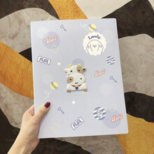 察今牛宝宝孕检报告单收纳册孕妈妈可爱检查单a4产检收纳资料册档案夹 萌牛蓝资料册正反可放80张