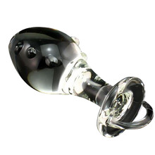 玻璃肛塞男女用号后庭器具扩张拉珠玻璃棒肛部自慰器具情趣用品 F25号 10*3.5cm