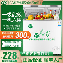 友田冷柜一级节能家用冰柜冷藏冷冻切换单双温冷冻柜小型保鲜商用大容量出租 232L双开节能款【送货入户 保修十年】