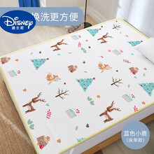 迪士尼【新品特价】固定防滑隔尿垫婴儿防水可洗大号隔尿床单超大1.8m床宝宝防尿床垫隔夜保护 蓝色小鹿 180x200cm