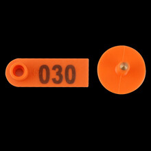 山力畜牧（SHANLIXUMU） 羊耳标 带字耳标牌 羊耳标牌 打字羊用耳标防脱落羊标 羊耳牌 橘色